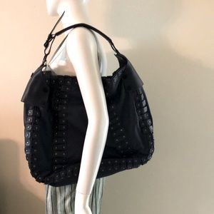 Miztique Navy Blue Vegan Leather Satchel